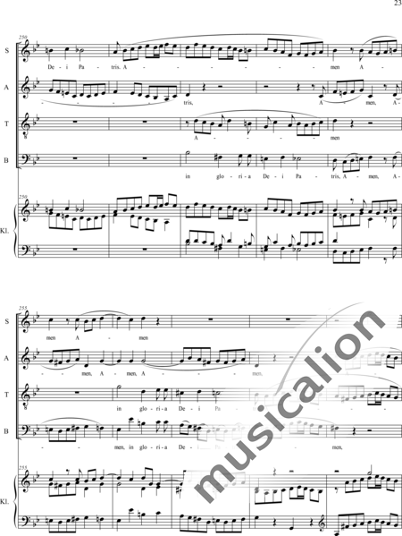 Haydn, (Franz) Joseph: Gloria - Chor>SATB+Orgel:23