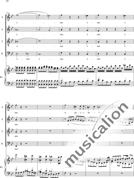Haydn, (Franz) Joseph: Gloria - Chor>SATB+Orgel:26