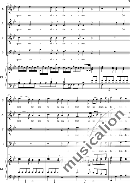 Haydn, (Franz) Joseph: Credo - Chor>SATB+Orgel:9