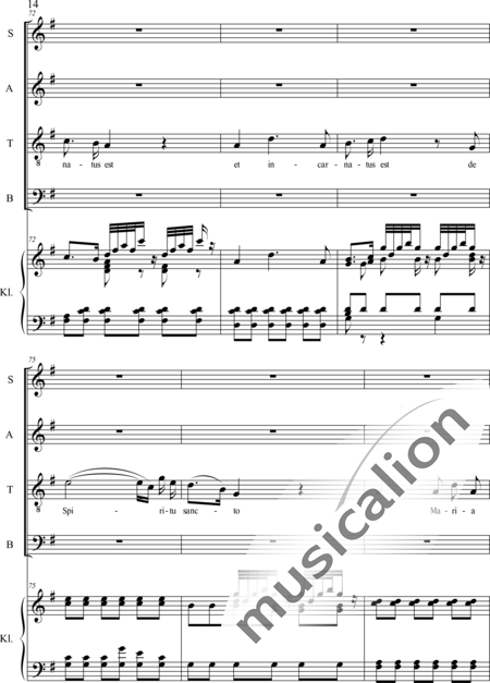 Haydn, (Franz) Joseph: Credo - Chor>SATB+Orgel:14
