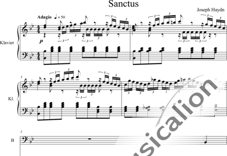 Haydn, (Franz) Joseph: Sanctus - Chor>SATB+Orgel:0