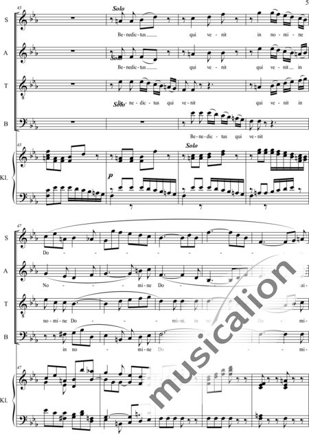 Haydn, (Franz) Joseph: Benedictus - Chor>SATB:5