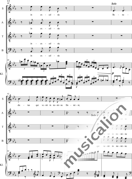 Haydn, (Franz) Joseph: Benedictus - Chor>SATB:12
