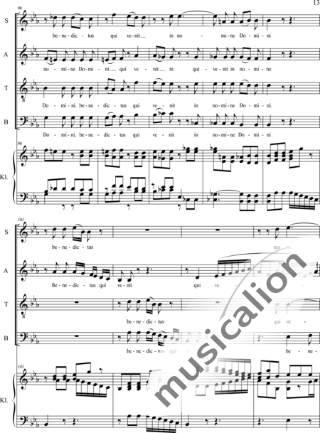 Haydn, (Franz) Joseph: Benedictus - Chor>SATB:13