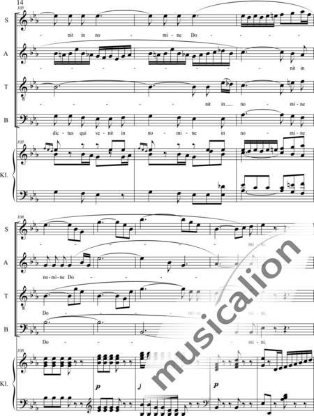 Haydn, (Franz) Joseph: Benedictus - Chor>SATB:14