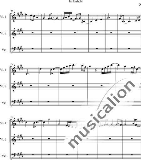 Weidner, Herb: Im Eislicht (In the Ice Light) - Violín 2+Violoncello:5