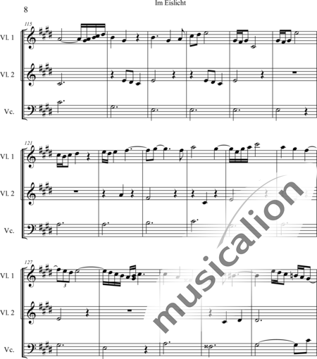 Weidner, Herb: Im Eislicht (In the Ice Light) - Violín 2+Violoncello:8