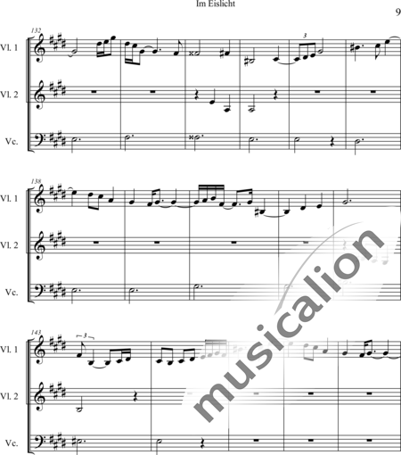 Weidner, Herb: Im Eislicht (In the Ice Light) - Violín 2+Violoncello:9