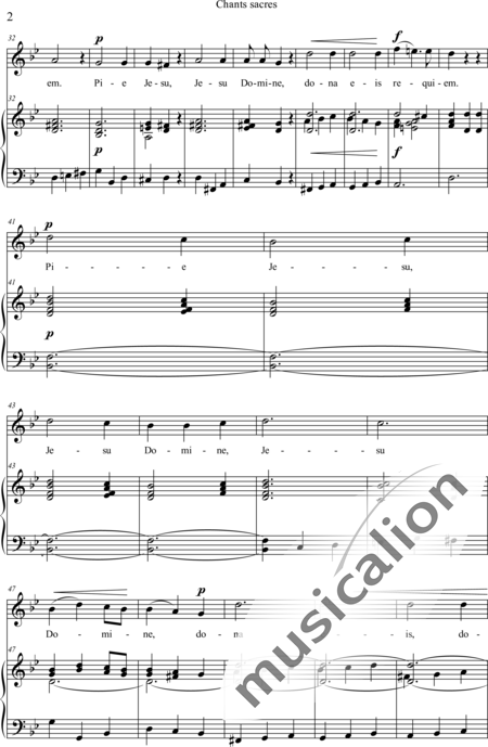 Gounod, Charles: Chants sacres: Pie Jesu (Sacred Songs) - Solo>sop+Piano:2