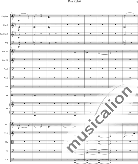 Swienty, Claus: Das Relikt (The Relic) - English horn+Percussion+[Cl2+Bn2]+[Hn4+Tbn2+Tb]+Pf+[Vln2+Vla+Vlc+Db]:7