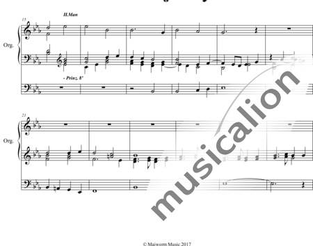 Janssen, Paul: Prelude to ''O, du fröhliche and ''Vom Himmel hoch'' - Órgano>cPed:1
