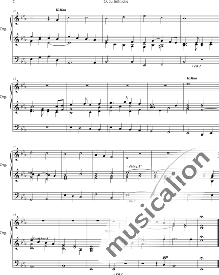 Janssen, Paul: Prelude to ''O, du fröhliche and ''Vom Himmel hoch'' - Órgano>cPed:2