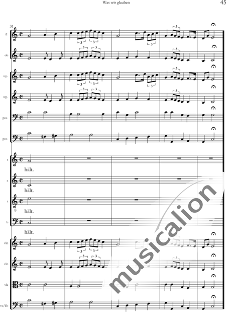Arning, Eberhard: Credo - Was wir glauben-18 Tutti (Credo - What we believe.18 Tutti) - Choir>SATB+[Fl+Ob]+[Tbn2+Tpt2]+[Vln2+Vla+Vlc+Db]:6