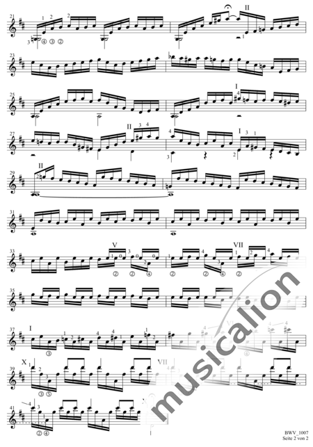 Bach, Johann Sebastian: Prelude aus Cello-Suite Nr. 1 (Bearb. für Gitarre) (Prelude from Cello-Suite No. - Guitar:2