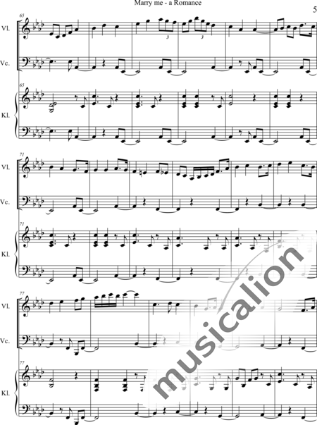 Weidner, Herb: Marry me - a Romance - Violine+Kl+Vc:5