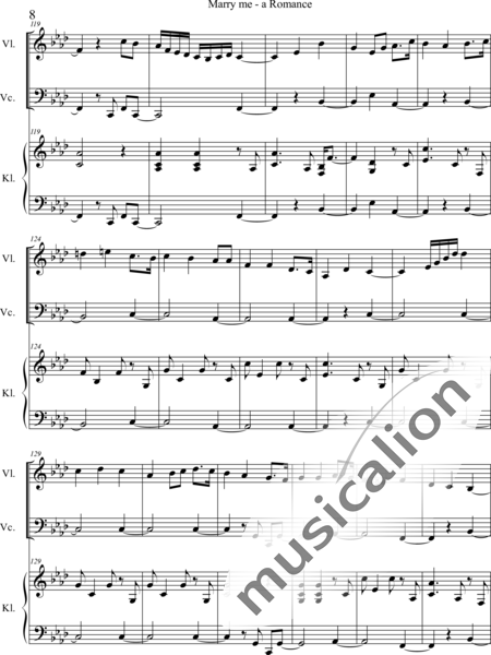 Weidner, Herb: Marry me - a Romance - Violine+Kl+Vc:8