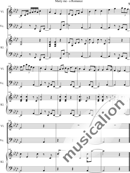 Weidner, Herb: Marry me - a Romance - Violine+Kl+Vc:9