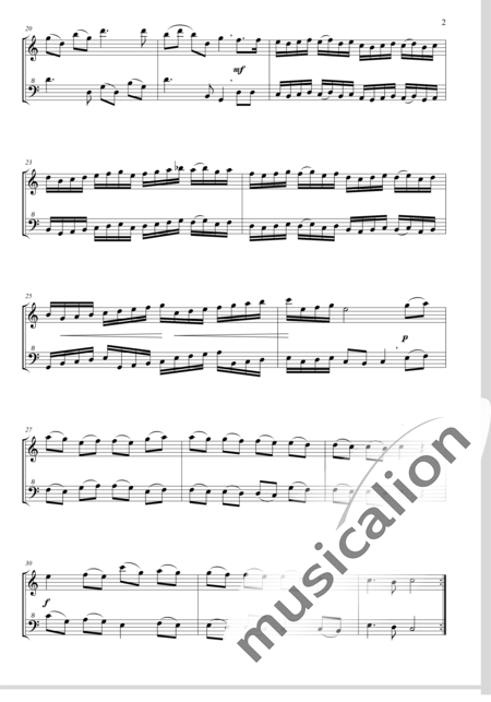 Finger, Godfrey : Pastorale - Blockflöte 2:2