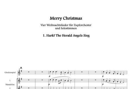 Anonymus, Unknown: Hark! The Herald Angels Sing (Chimes/2Mand/Mandola/Guit/B) - Glockenspiel+[Mdl3+Gtr]+Db:0