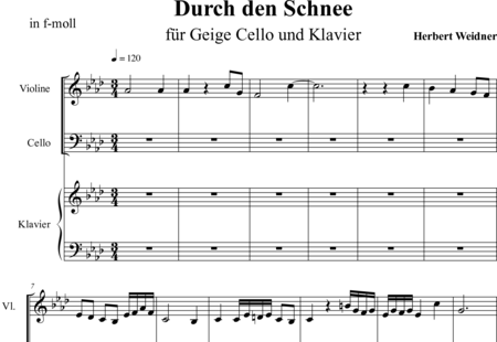 Weidner, Herb: Durch den Schnee - Violine+Kl+Vc:0