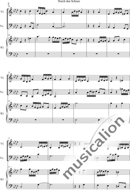 Weidner, Herb: Durch den Schnee - Violine+Kl+Vc:2