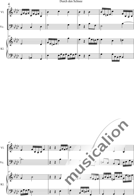 Weidner, Herb: Durch den Schnee - Violine+Kl+Vc:4