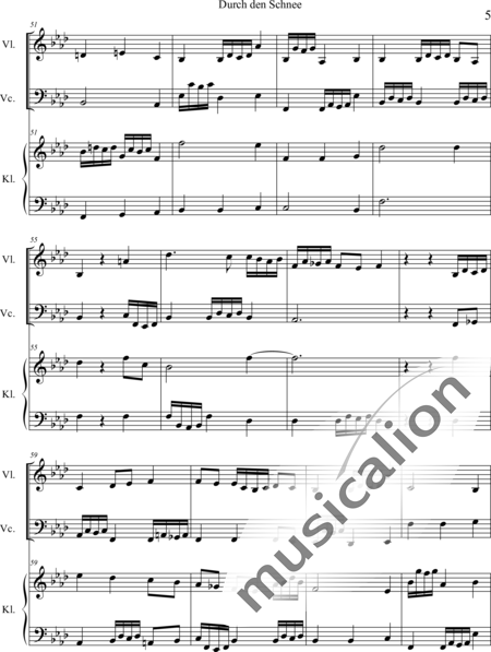 Weidner, Herb: Durch den Schnee - Violine+Kl+Vc:5