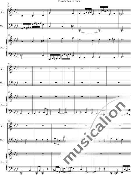 Weidner, Herb: Durch den Schnee - Violine+Kl+Vc:8