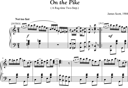 Scott, James: On the Pike - Klavier:0