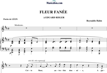 Hahn, Reynaldo: Fleur fanée - Solo>Sop+Klavier:0