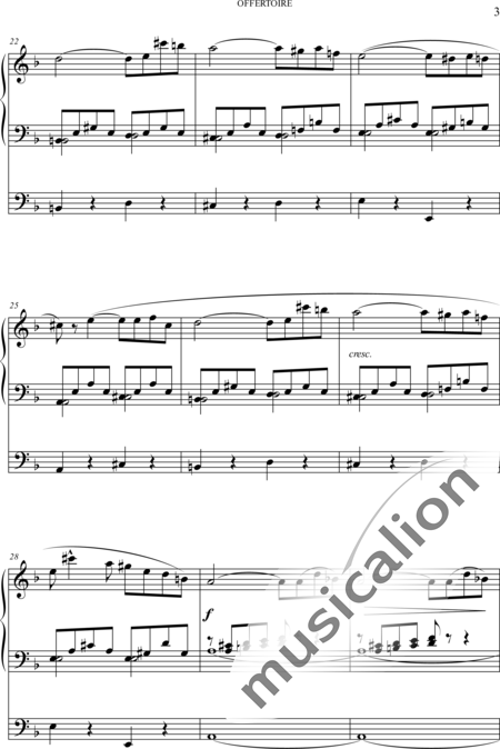 Chaudron, Justin: Offertoire (Offertory) - Órgano>cPed:3