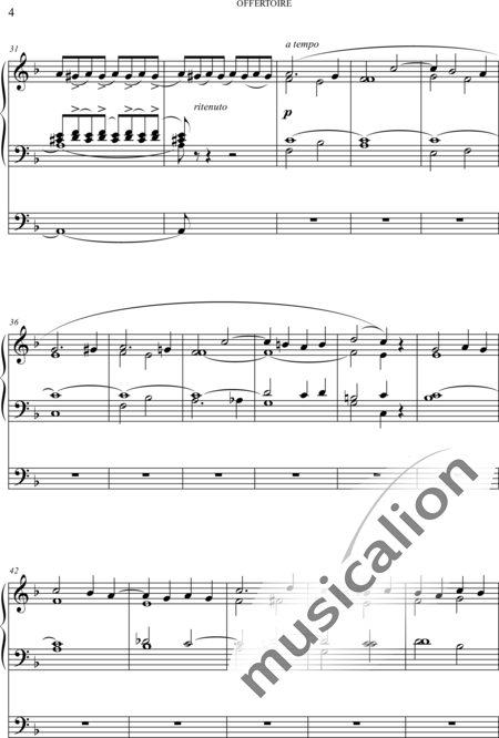 Chaudron, Justin: Offertoire (Offertory) - Órgano>cPed:4