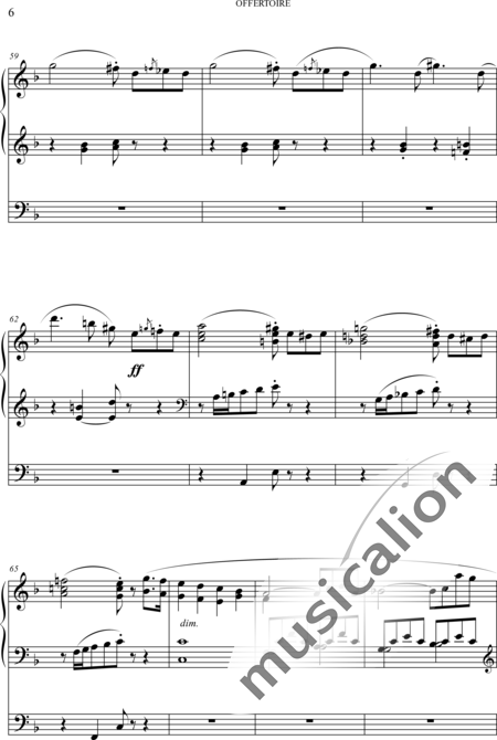 Chaudron, Justin: Offertoire (Offertory) - Órgano>cPed:6