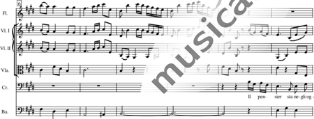 Haydn, (Franz) Joseph: Il pensier (Nr. 9, Aria (Creonte)) - Solo>Ten+Fl+[Vl2+Vla+Kb]:1