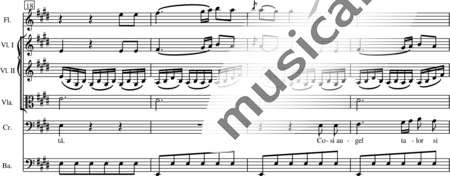 Haydn, (Franz) Joseph: Il pensier (Nr. 9, Aria (Creonte)) - Solo>Ten+Fl+[Vl2+Vla+Kb]:3