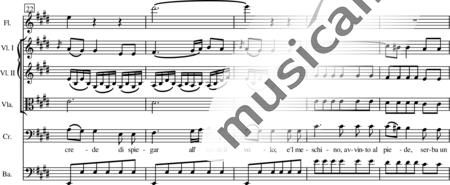 Haydn, (Franz) Joseph: Il pensier (Nr. 9, Aria (Creonte)) - Solo>Ten+Fl+[Vl2+Vla+Kb]:4
