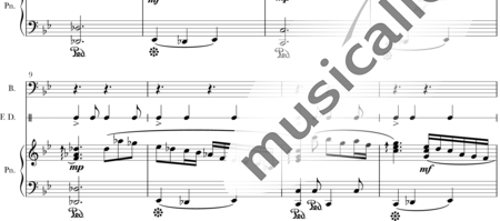 Clark, Scottie: Carl Orff Competition 2018 Orpheus. Eurydice. Hermes - Solo>bajo+Perc+Pno:1
