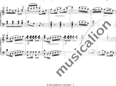 Rossini, Gioacchino: Il mio padrone e un'uomo - Solo>Bass+Klavier:1