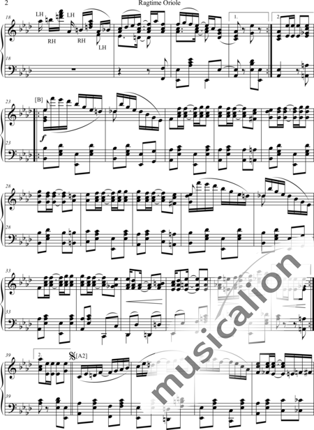 Scott, James: Ragtime Oriole - Klavier:2