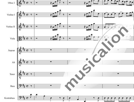 Bach, Johann Sebastian: Dem wir das Heilig itzt - Chor>SATB+[Fl+Ob2]+Trp3+Pk+[Vl2+Vla+Kb]:1