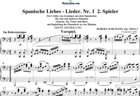 Schumann, Robert: Lied Nr. 1,  2. Spieler - Klavier:0