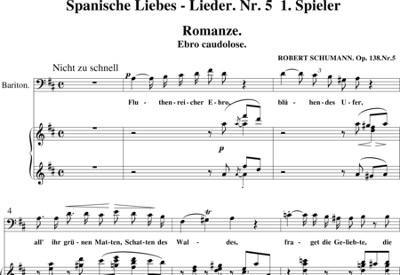 Schumann, Robert: Lied Nr. 5,  1. Spieler - Solo>Bass+Klavier:0