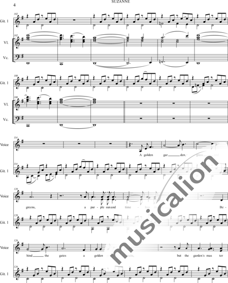 Windhagauer, Horst: Suzanne - Solo>X3+Guit.2+[Vl3+Vc]:4