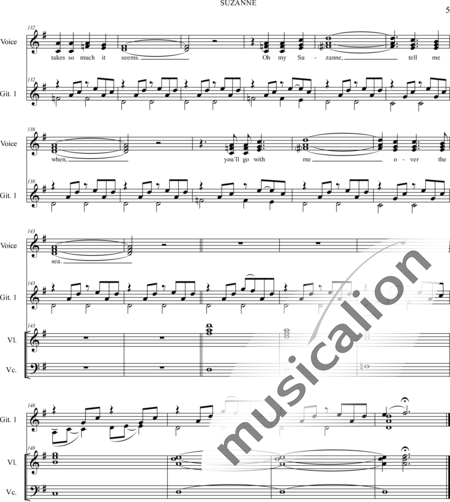 Windhagauer, Horst: Suzanne - Solo>X3+Guit.2+[Vl3+Vc]:5