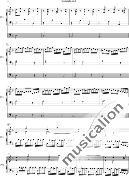 Witt, Christian: Passacaglia in D - Organ>wped:4