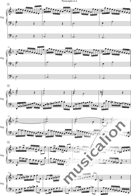 Witt, Christian: Passacaglia in D - Organ>wped:5