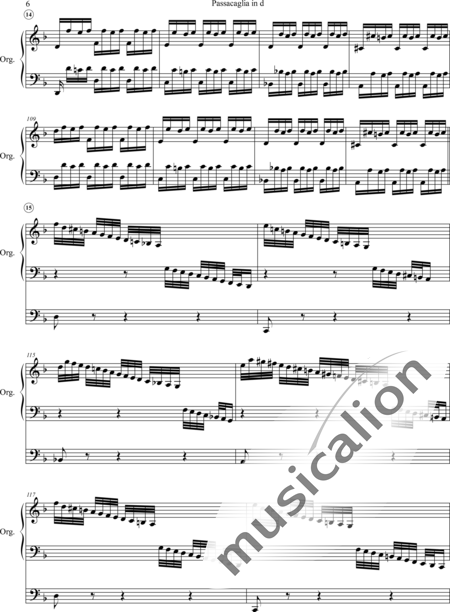 Witt, Christian: Passacaglia in D - Organ>wped:6