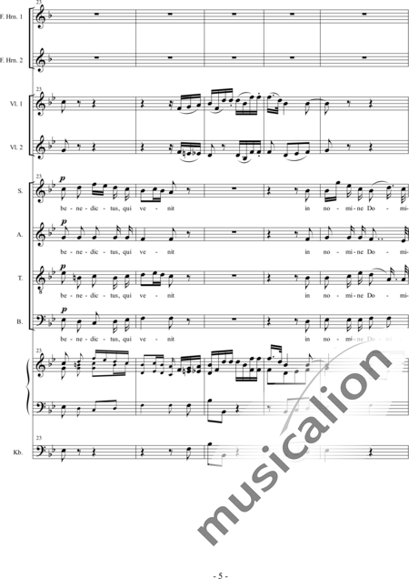Führer, Robert
: Dritte Wintermesse: Benedictus (Third Winter Mass) - Coro>SATB+Cr2+Org+[Vl2+Cb]:5