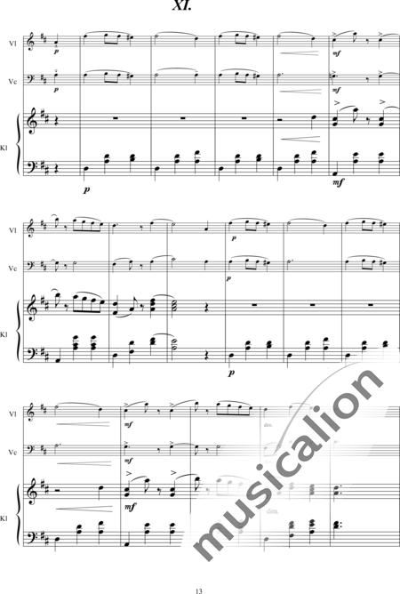 Schubert, Franz (Peter): German Dances and First Waltz - Violín+Pno+Vc:13