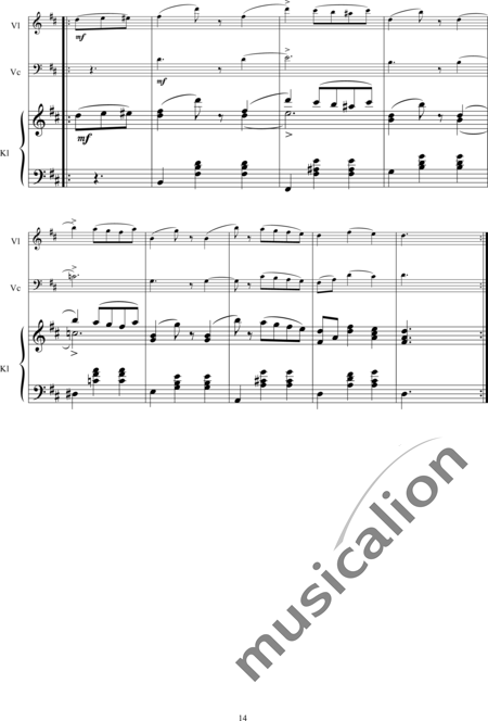 Schubert, Franz (Peter): German Dances and First Waltz - Violín+Pno+Vc:14